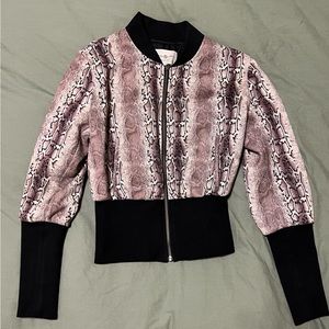 *Unique collection* Animal print bomber jacket -size xs